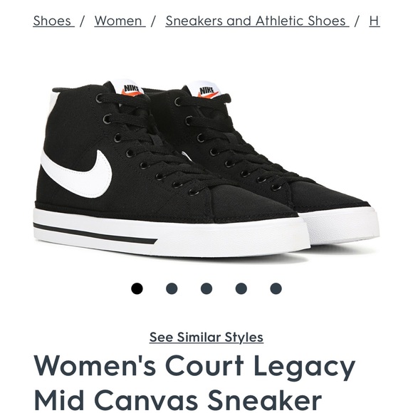 Nike Womens Court Canvas Sneaker Size 11 - Picture 4 of 8